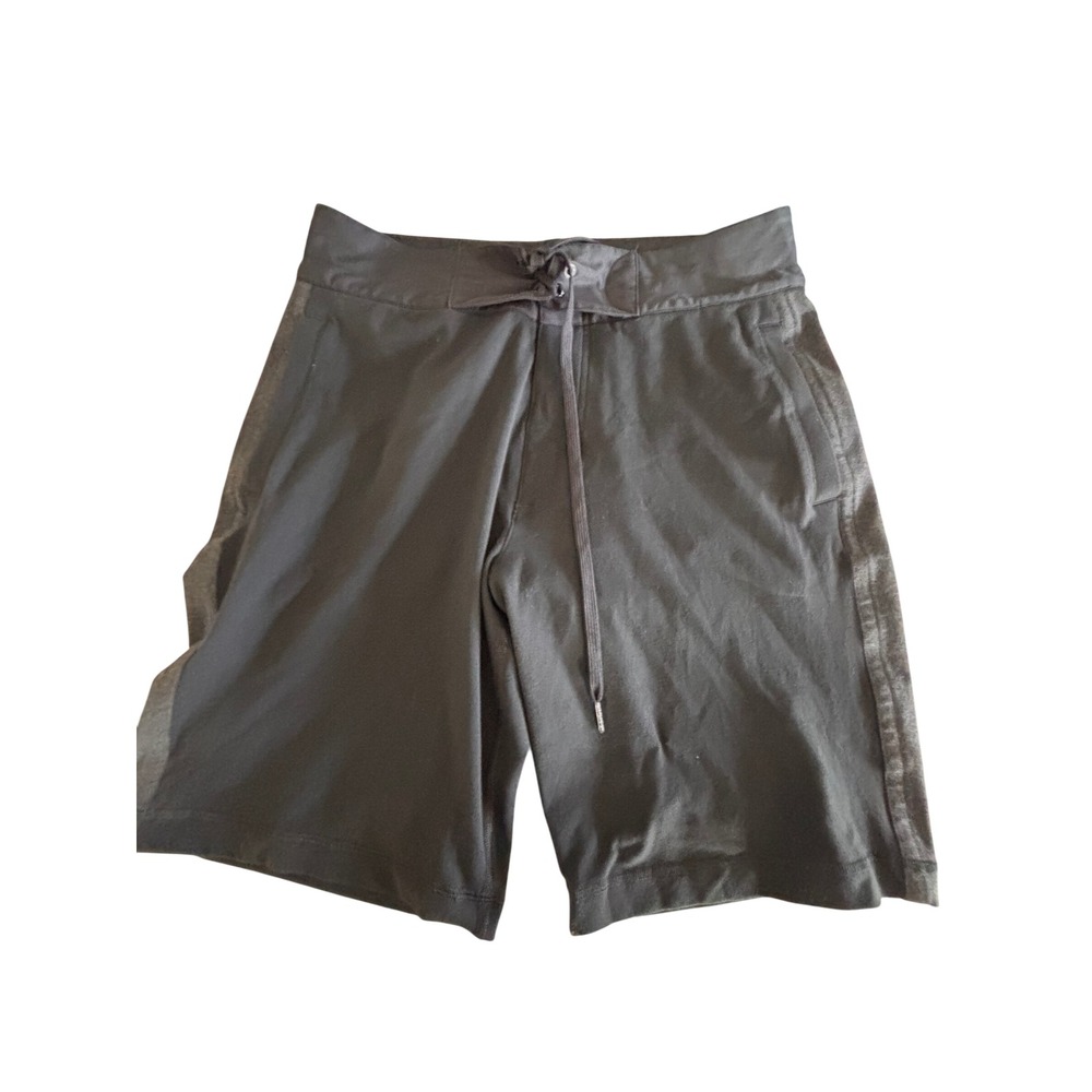 Lululemon Athletica Mens Black Board Shorts Size 32 Lace Up Swim Trunks Active
